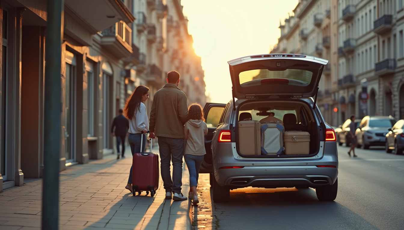 Family preparing for vacation