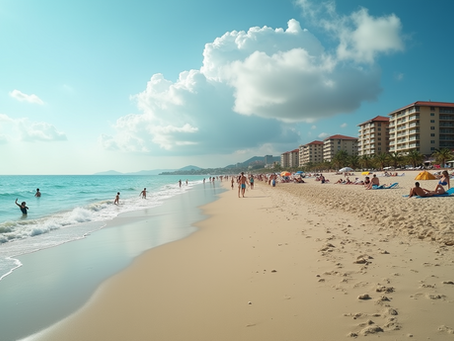 Beachfront resort in a popular tourist region