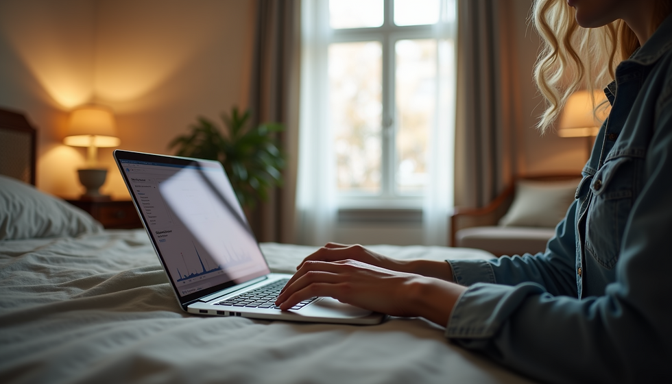 Booking directly on a laptop to save money