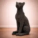 Midnight Panther Artifact - Luxury Electroplated Beaded Decor