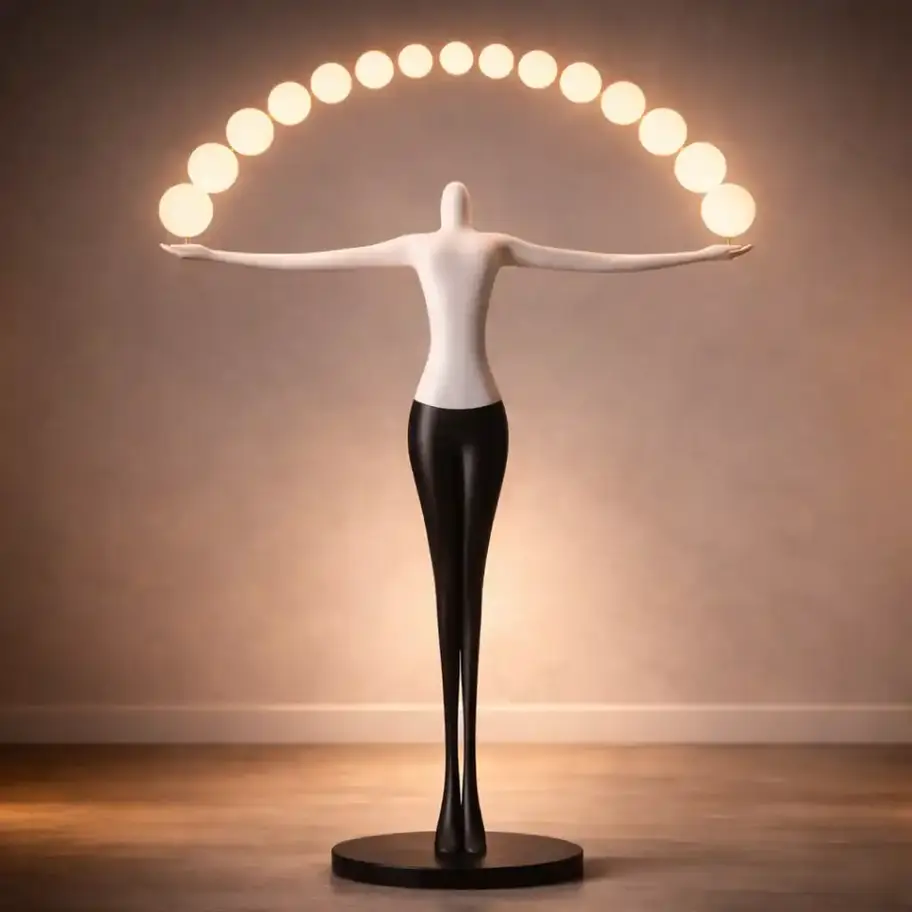 Celestial Harmony Floor Lamp - Modern Figurative Art Light