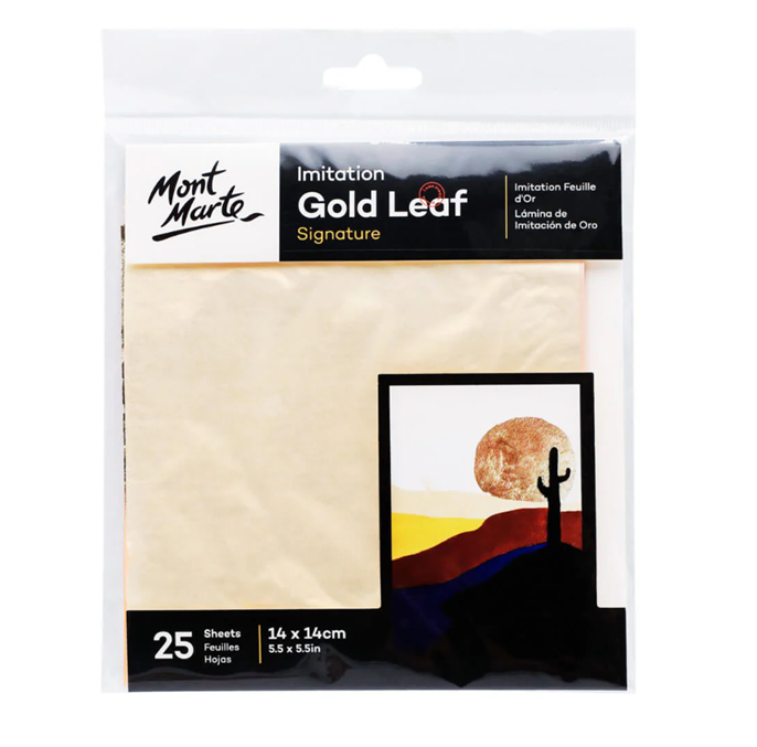 Immitation Gold Leaf 14x14cm 25 sheets
