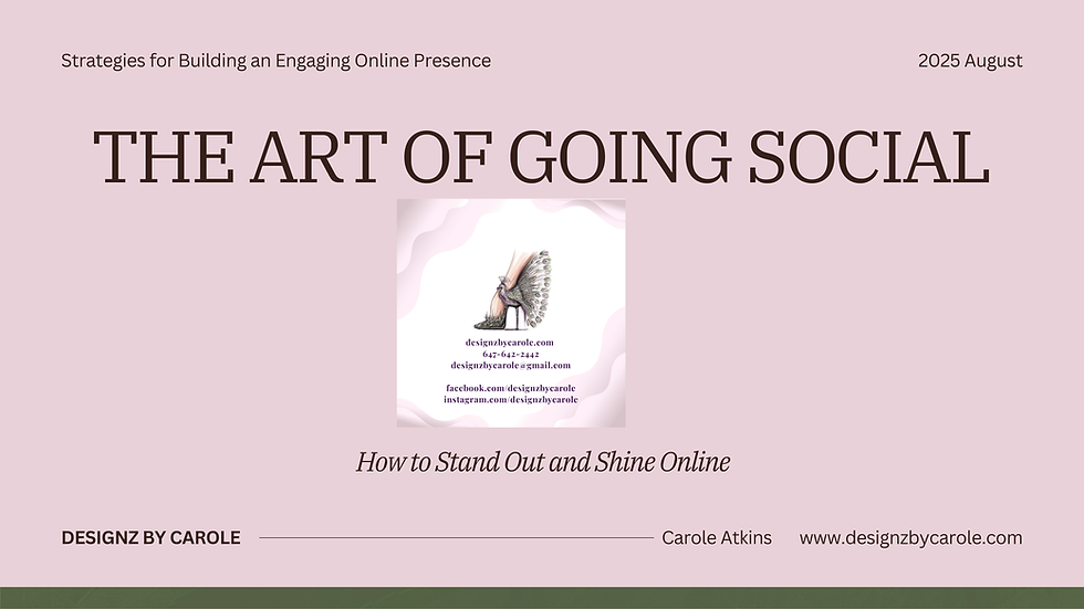 The art of going social & strategies for building an engaging online presence