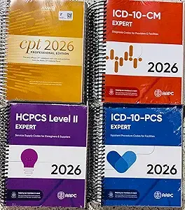 AMA CPT Book, ICD-10 Code Book, HCPCS Book, ICD-10-PCS Complete Code Set - 2026