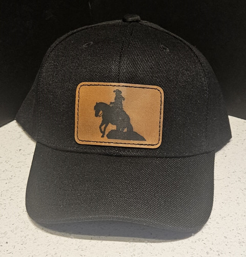 │bauf│ Horse Patch Ball Cap Black BFH-24A-U-BLK-070 Black Low-profile Ball Caps with Etched Equestrian Patch