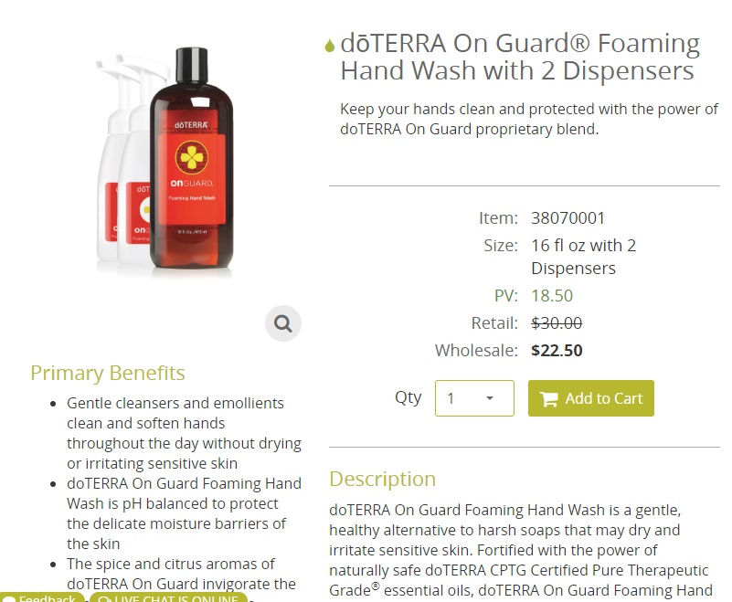Thumbnail: On Guard® Foaming Hand Wash with 2 Dispensers 保卫泡沫洗手液按压瓶套组 1组