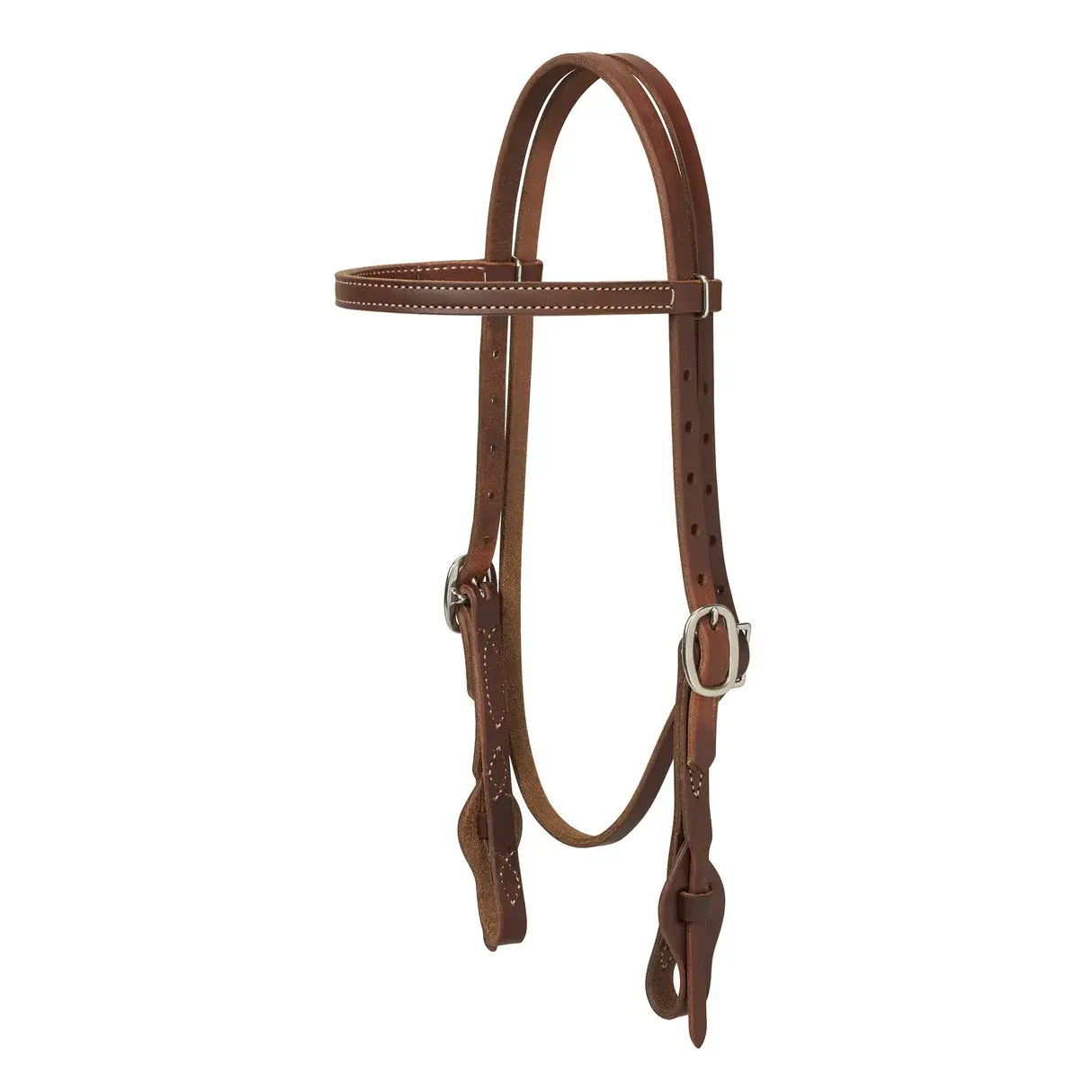 Working Tack Quick Change Single-Ply Headstall, Leather Tab Ends Weaver Equine
