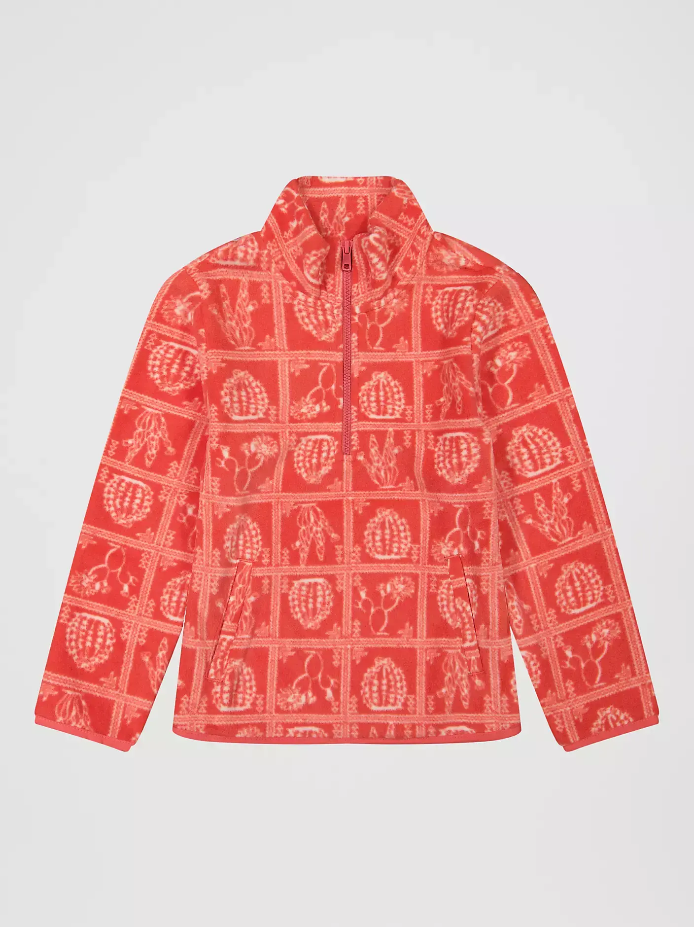 Wrangler Girl's Printed Quarter-Zip Fleece Pullover