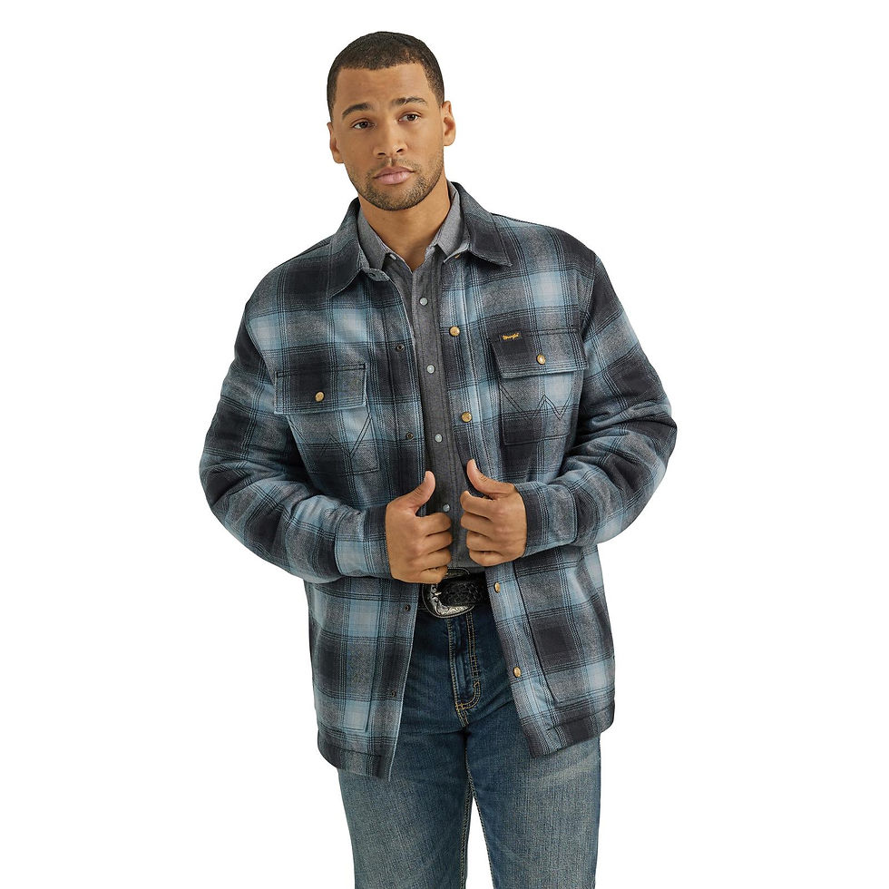 Wrangler® Flannel Shirt Jacket - Sherpa Lined