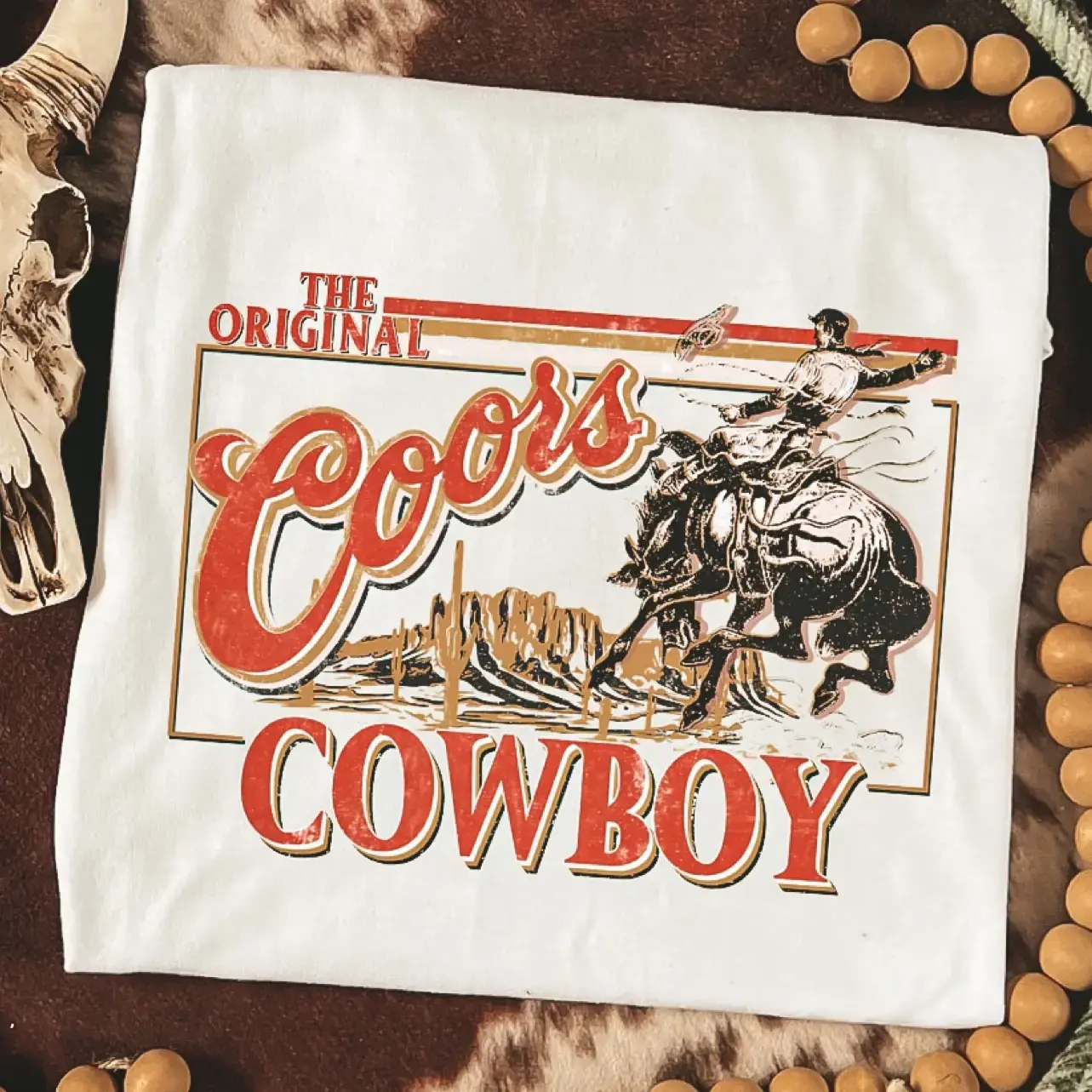 Red&Gold Coors T-shirt Sand