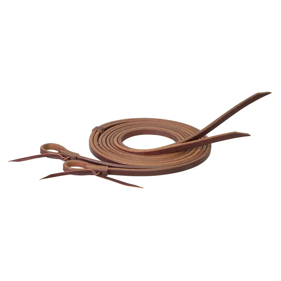 WORKING TACK EXTRA HEAVY HARNESS LEATHER QUICK CHANGE SPLIT REINS, 5/8" X 8'