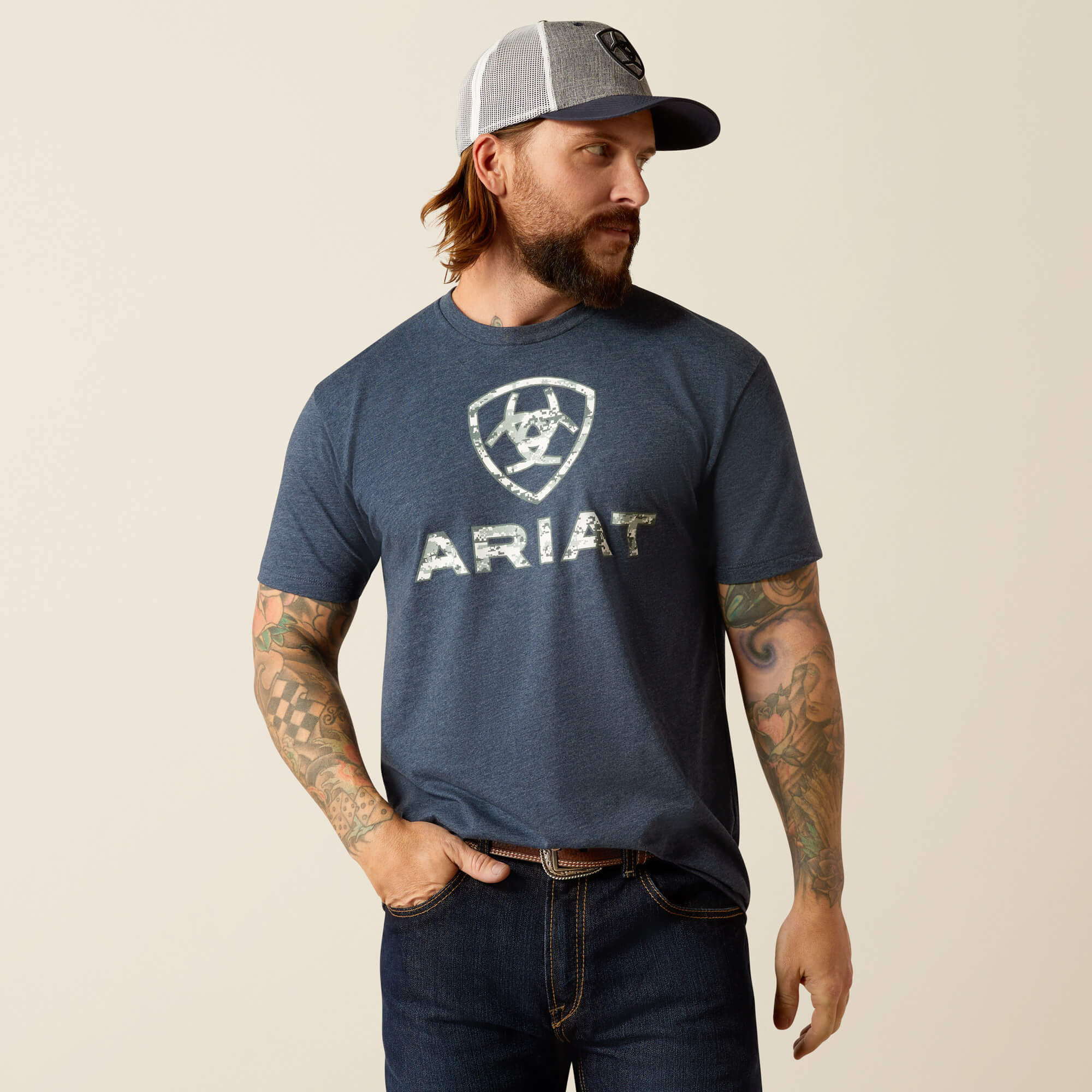 Liberty Ariat Mens Camo T-Shirt