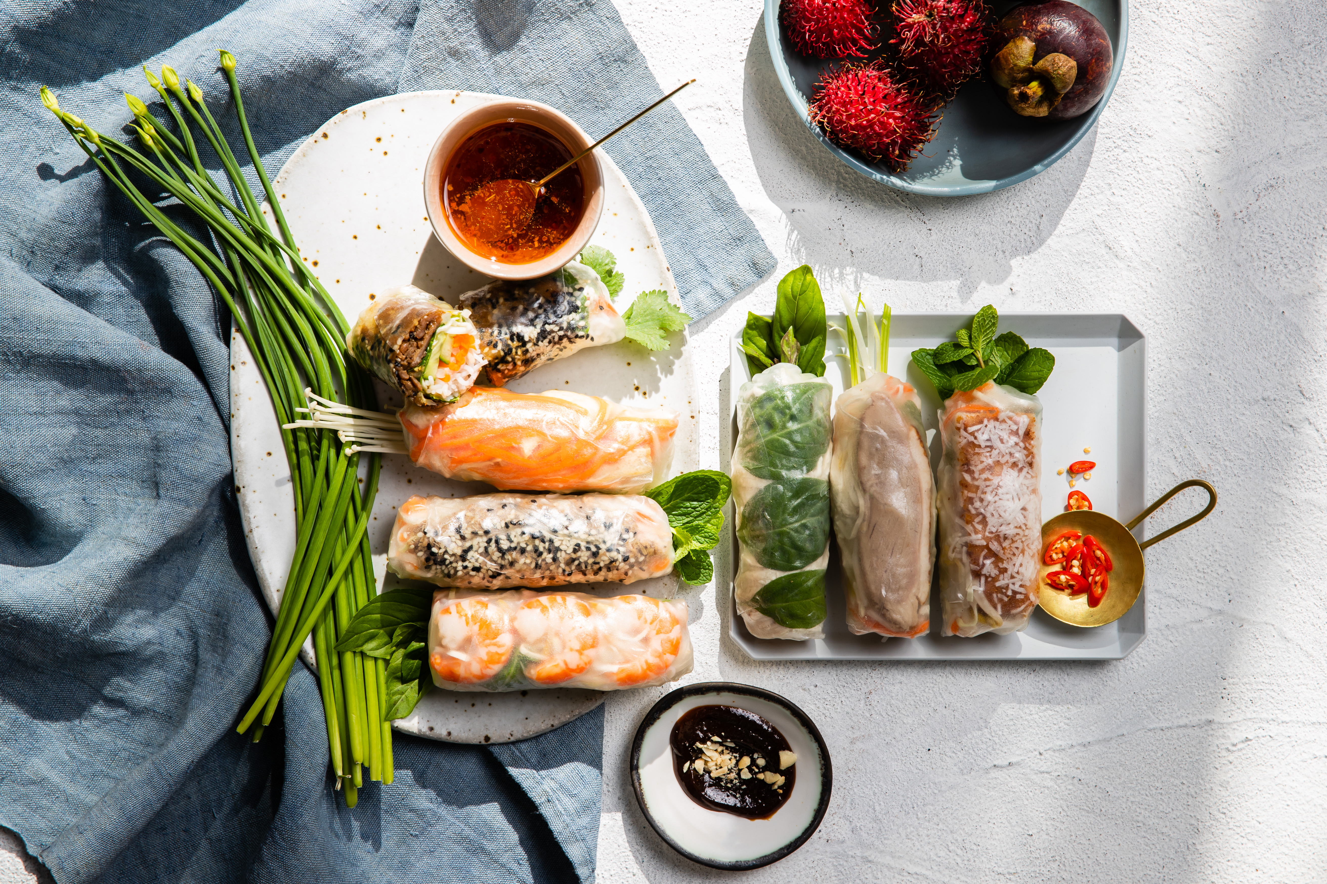 Arranged Food and Objects