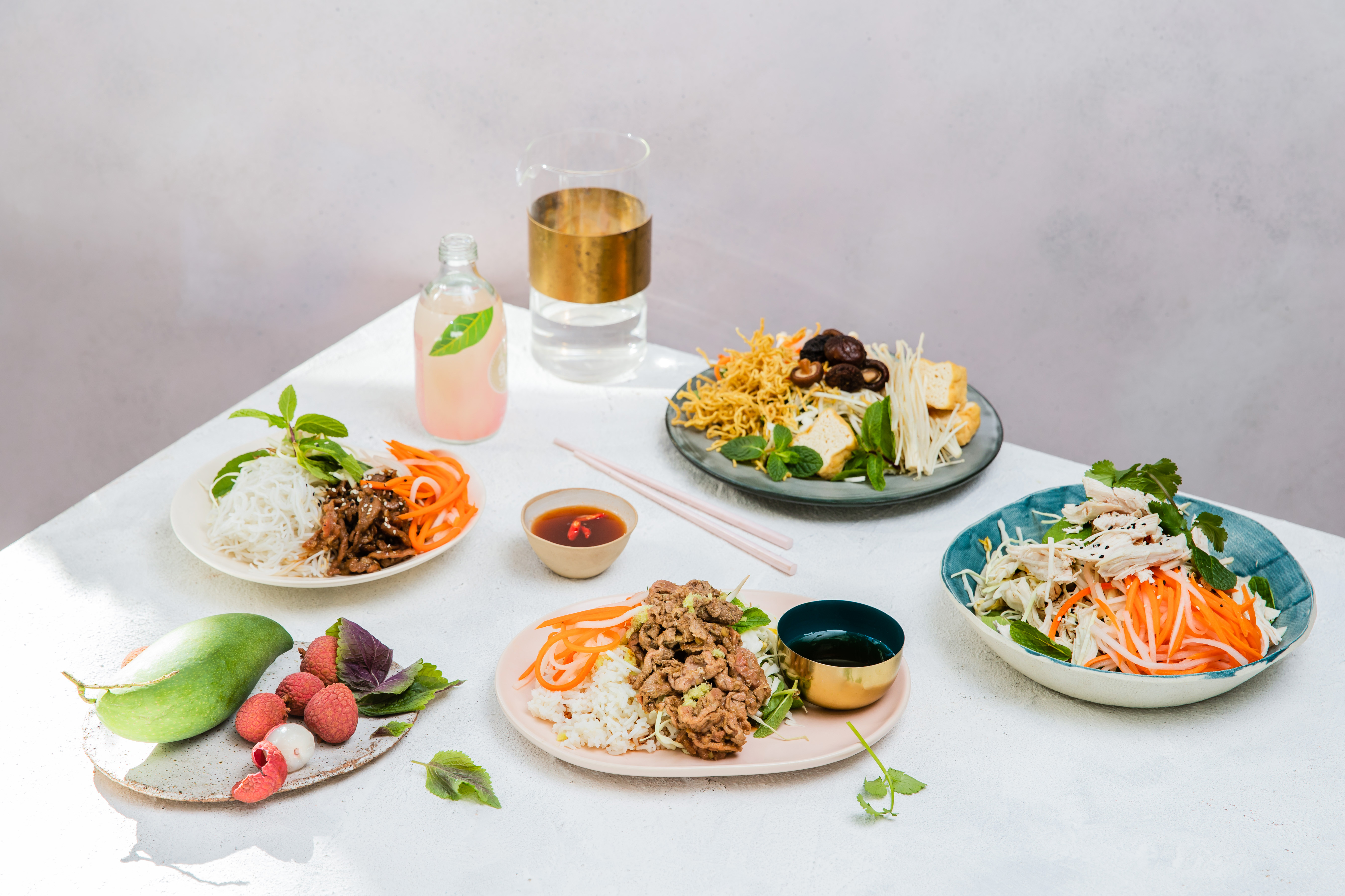 Arranged Food and Objects