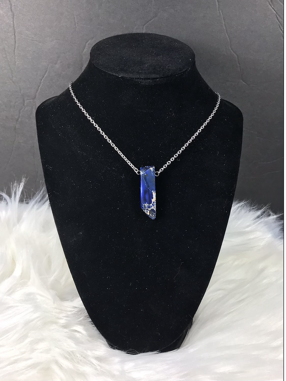 Thumbnail: Blue Imperial Jasper Necklace 