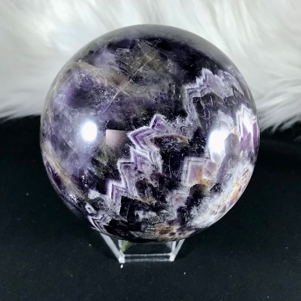Thumbnail: XL Chevron Dream Amethyst Sphere