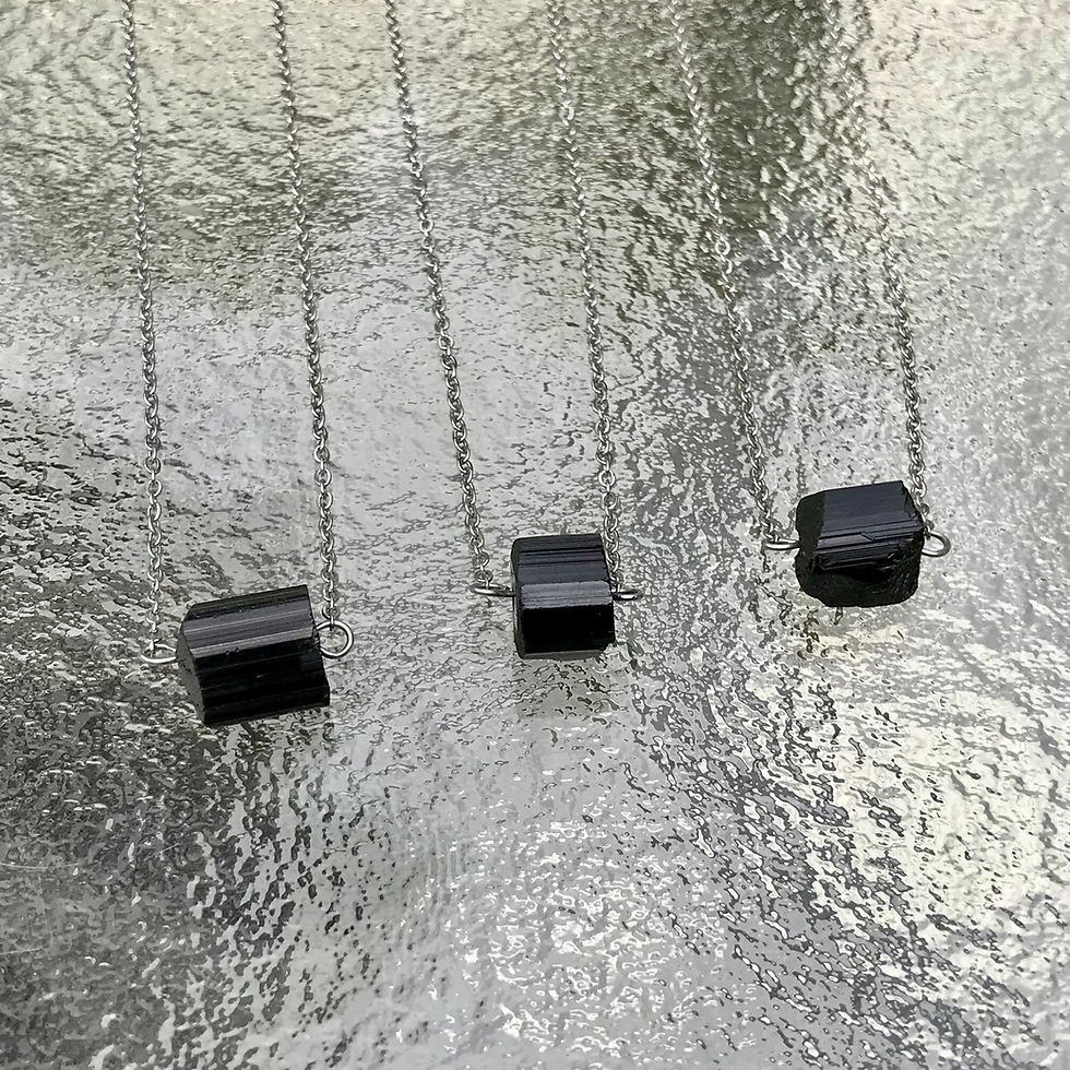 Thumbnail: Raw Black Tourmaline Necklace