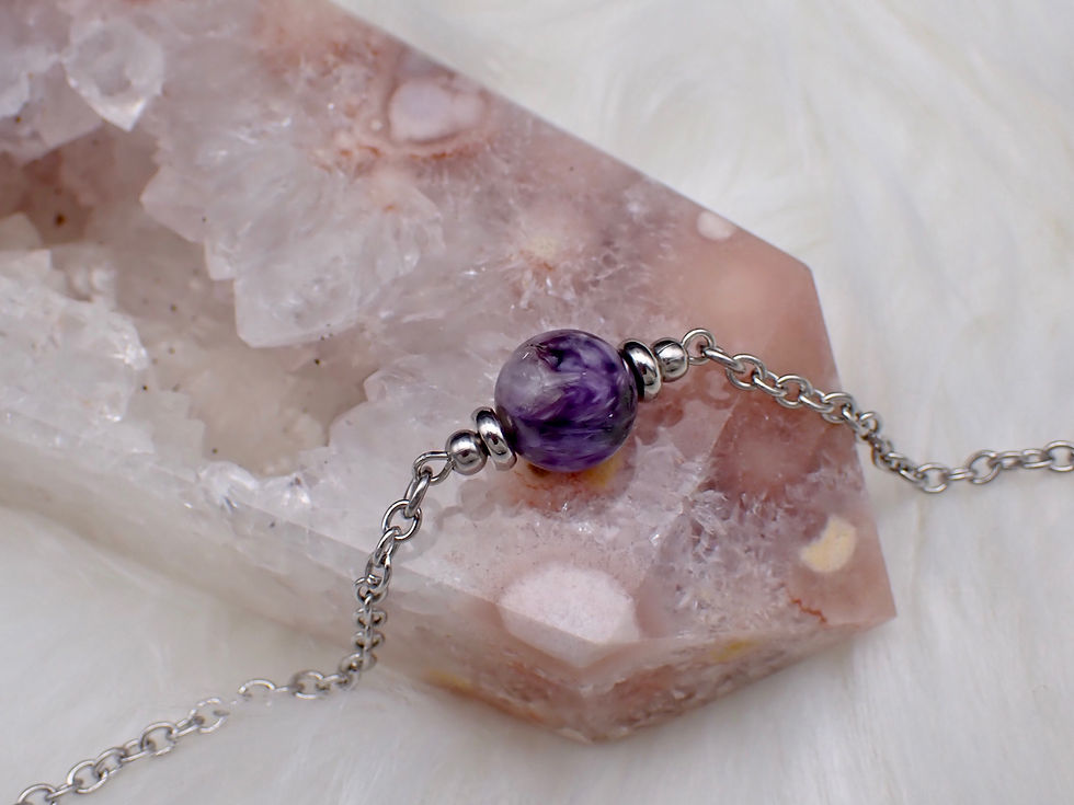 Thumbnail: Charoite Bead Necklace