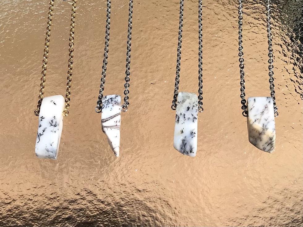 Thumbnail: Dendritic Opal Pendant Necklace