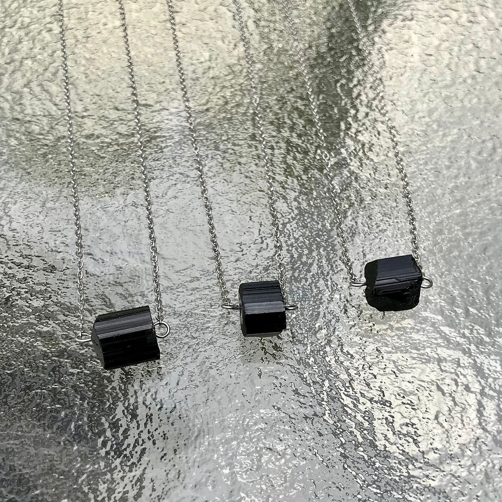 Thumbnail: Raw Black Tourmaline Necklace