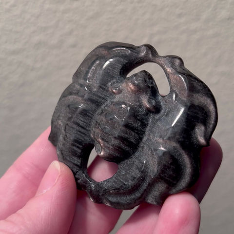 Thumbnail: Gold Sheen Obsidian Carved Bat