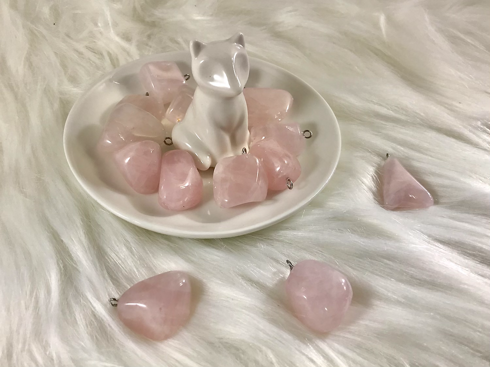 Thumbnail: Rose Quartz Pendant Necklace 
