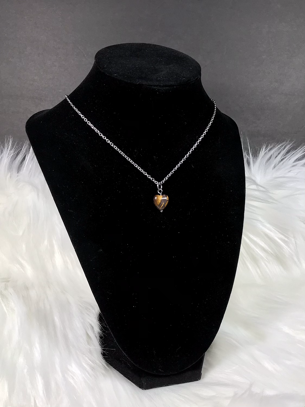 Thumbnail: Tigers Eye Heart Necklace