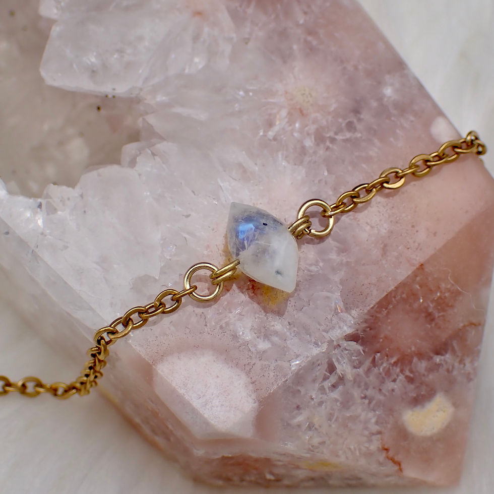 Thumbnail: Dainty Moonstone Necklace