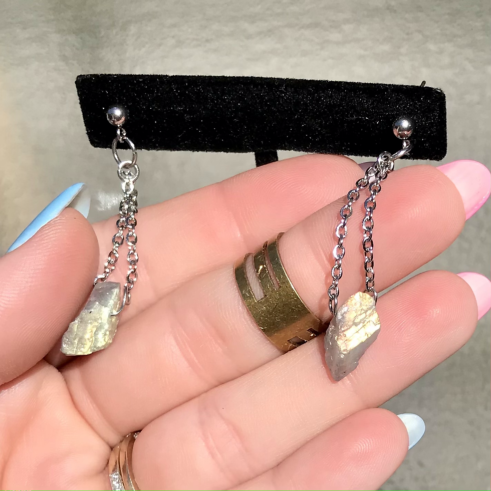 Thumbnail: Labradorite Dangle Earrings 