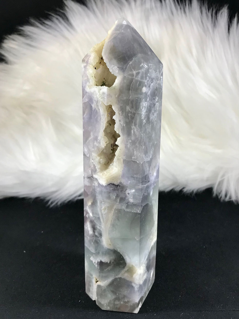 Thumbnail: Large Druzy Lavender FluoriteTower
