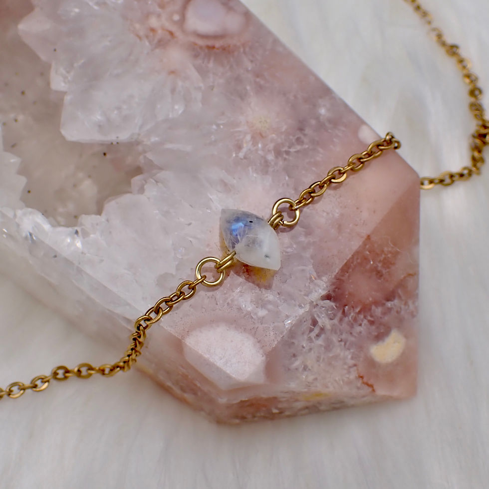 Thumbnail: Dainty Moonstone Necklace