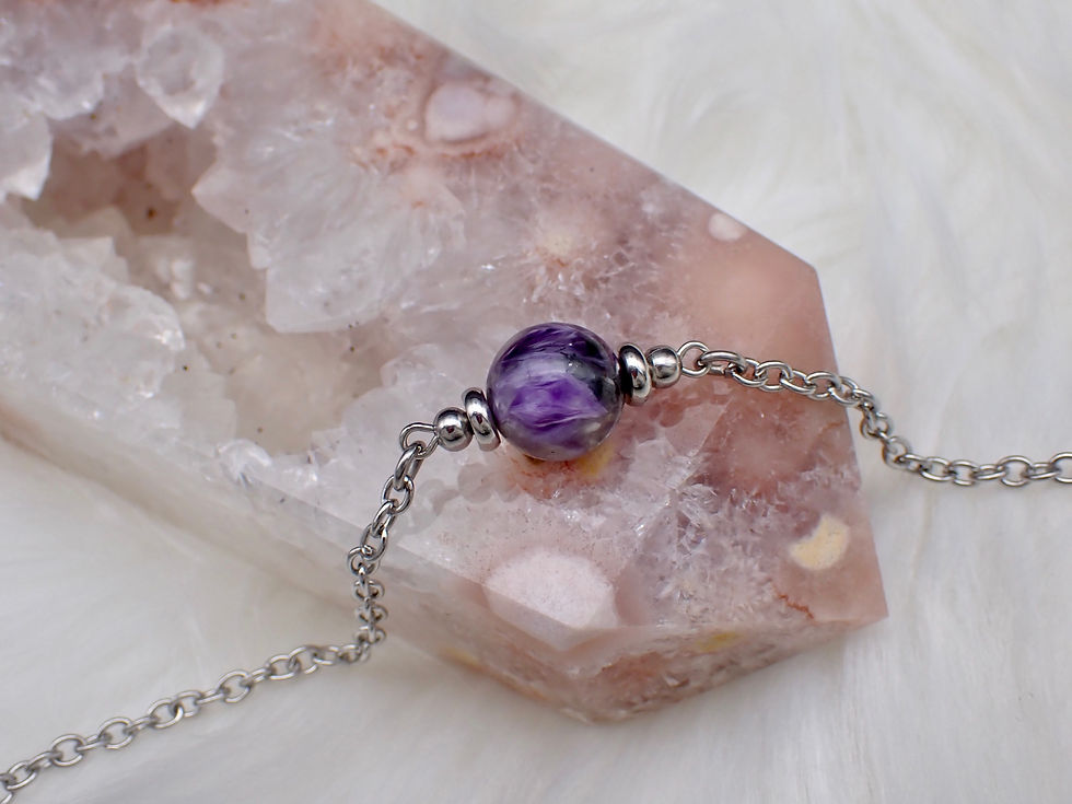 Thumbnail: Charoite Bead Necklace