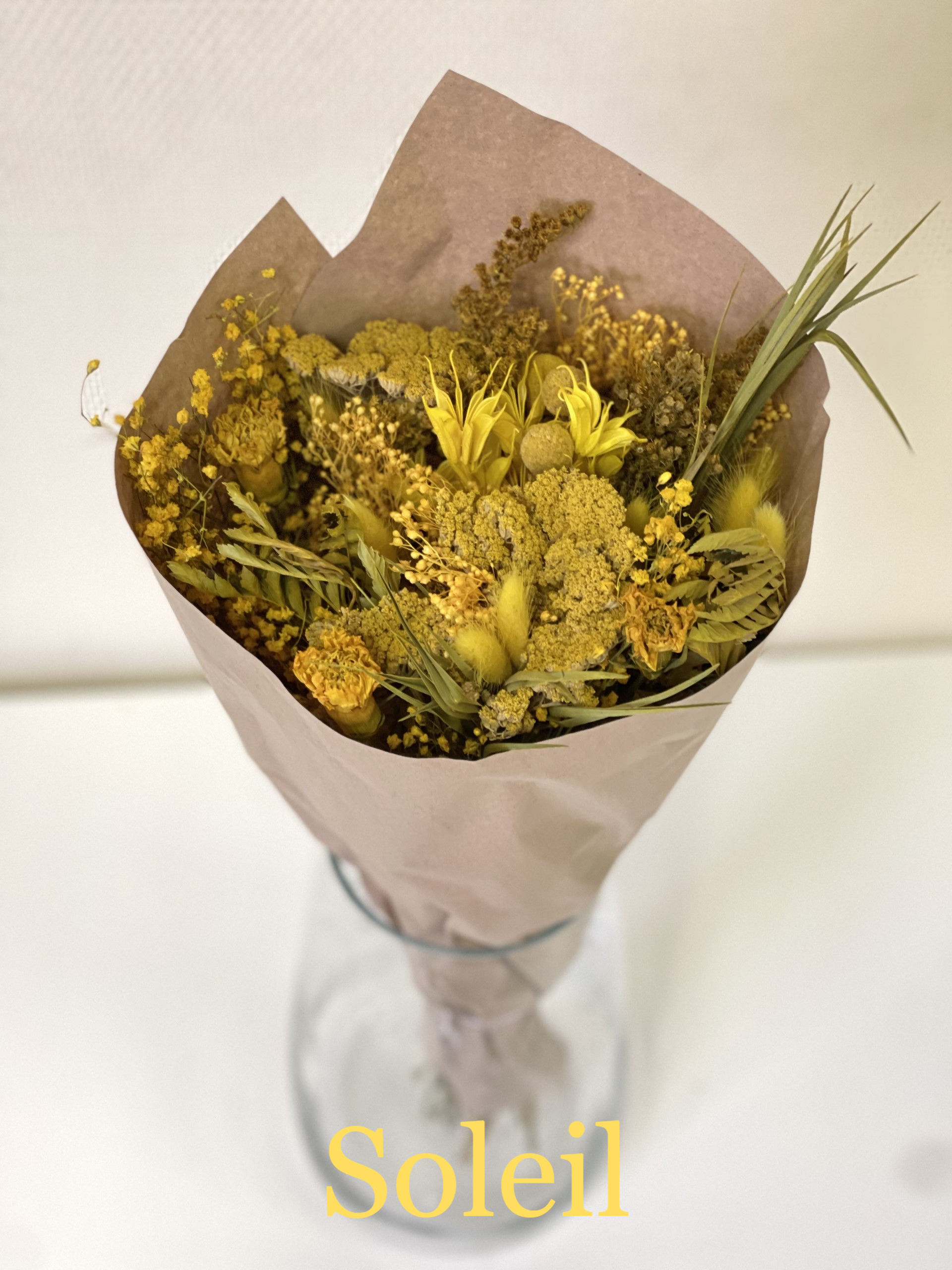 Bouquet séché soleil - jaune