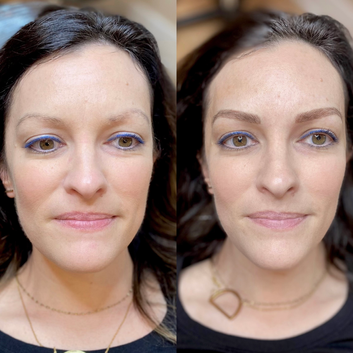 Before and after microblading results for sparse eyebrows in Wisconsin.
