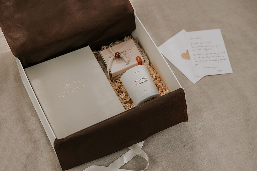 Zwangerschapsbox met Mum Journal, body bar en Mama Coco kaars