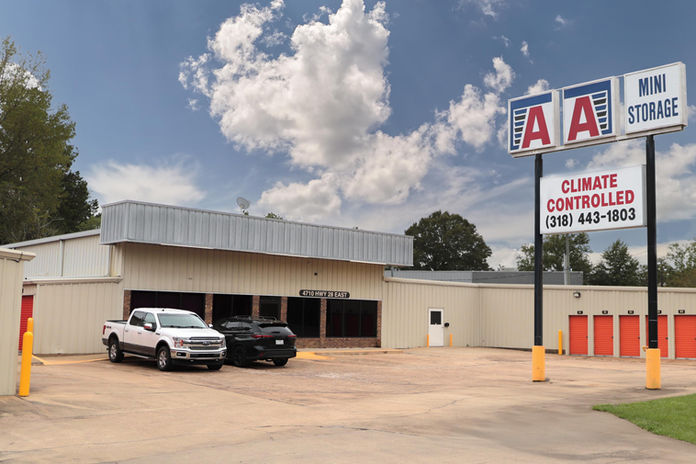 The entry to a self storage facility in Pineville, LA with affordable climate controlled storage