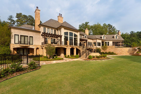 Custom luxury home exterior completed by CHI Construction in North Georgia