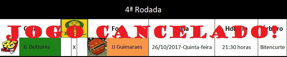 JOGO CANCELADO!!