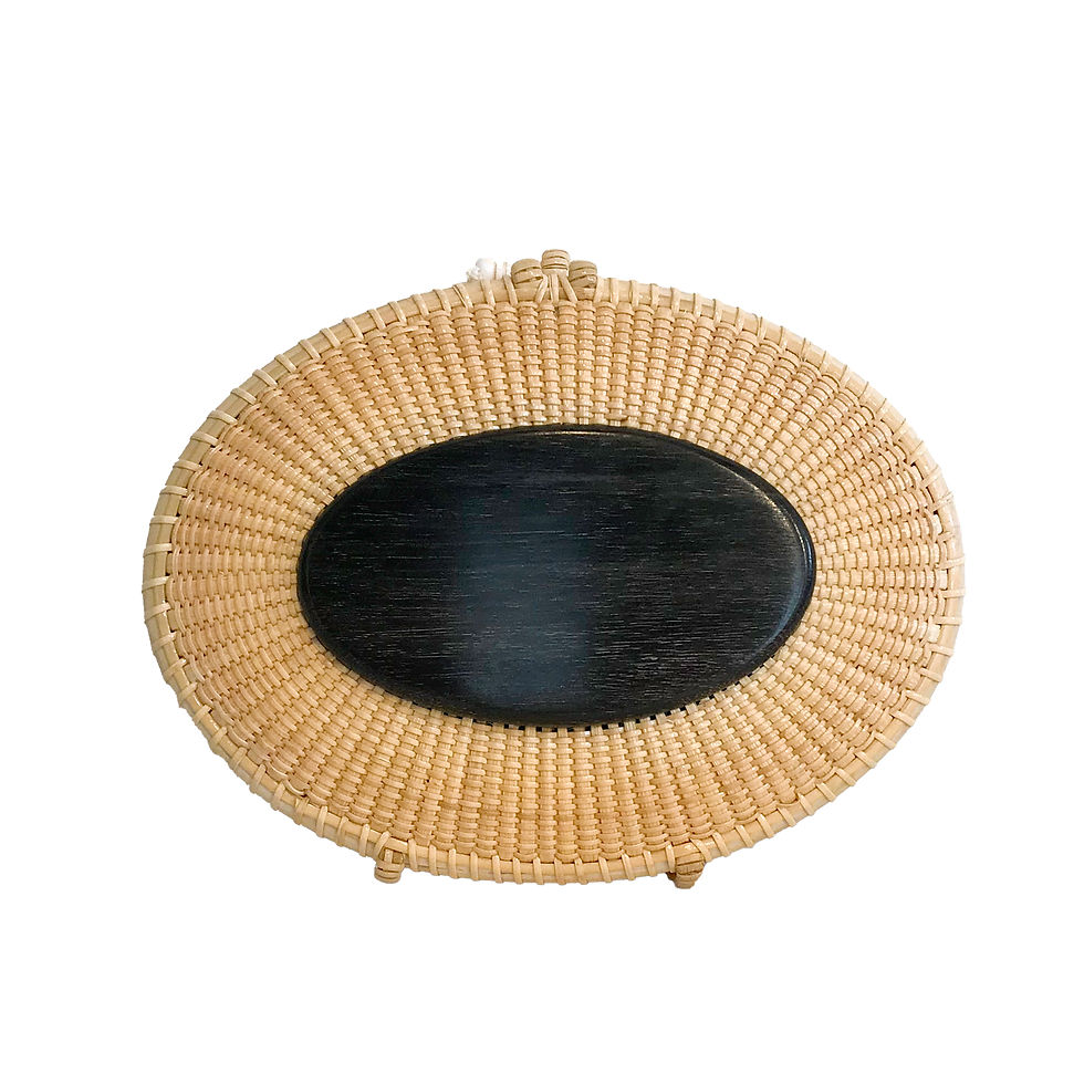 Miniatura: Oval Nantucket Basket Clutch by Larry Brewster