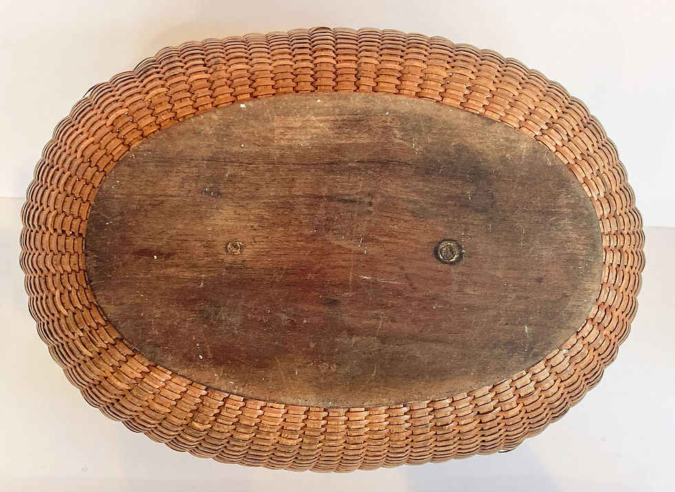 Thumbnail: Large Oval Lightship Basket Attributed Andrew Sandsbury