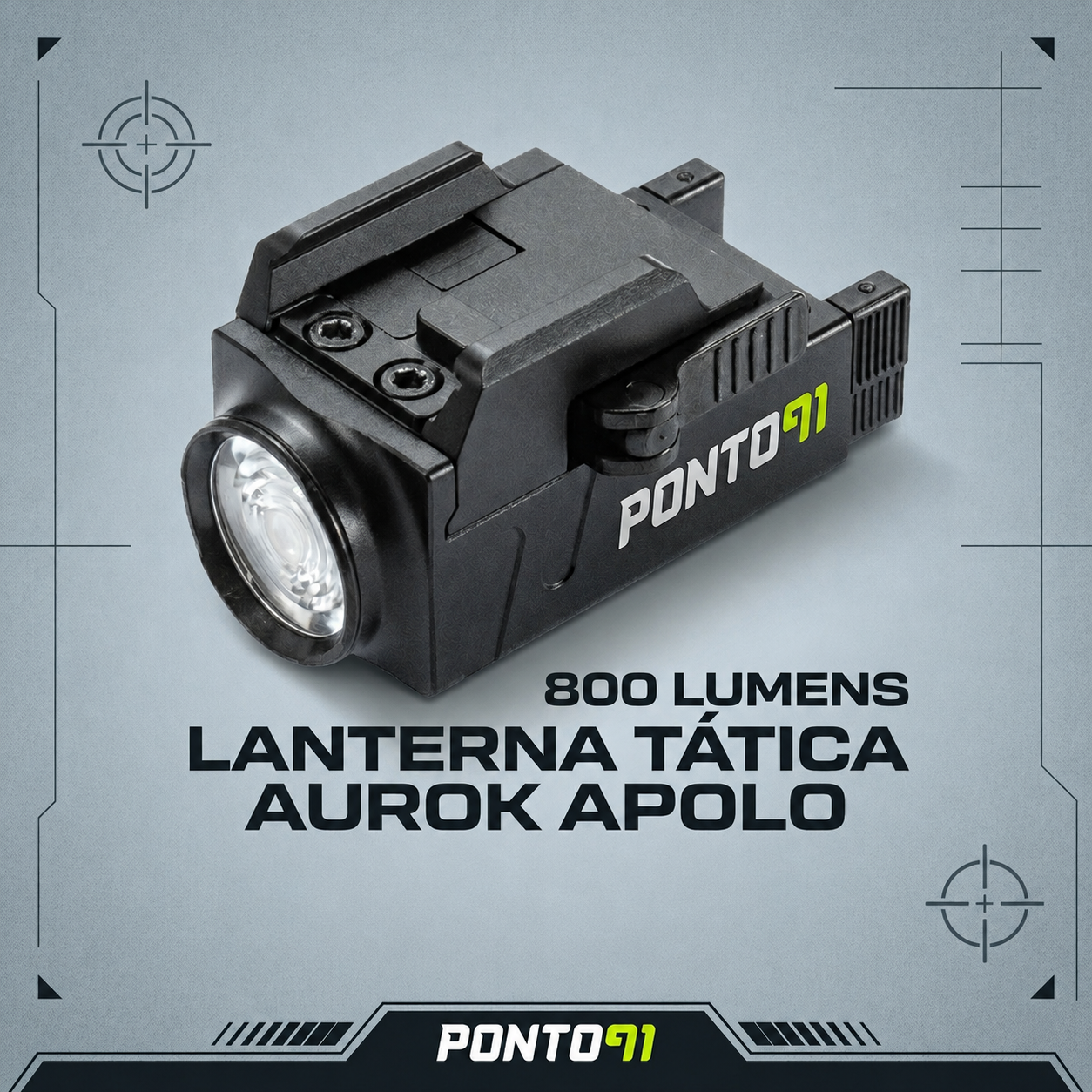 Lanterna Tática de Pistola Aurok Apolo