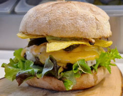 Mexican Chili Cheese Burger 1