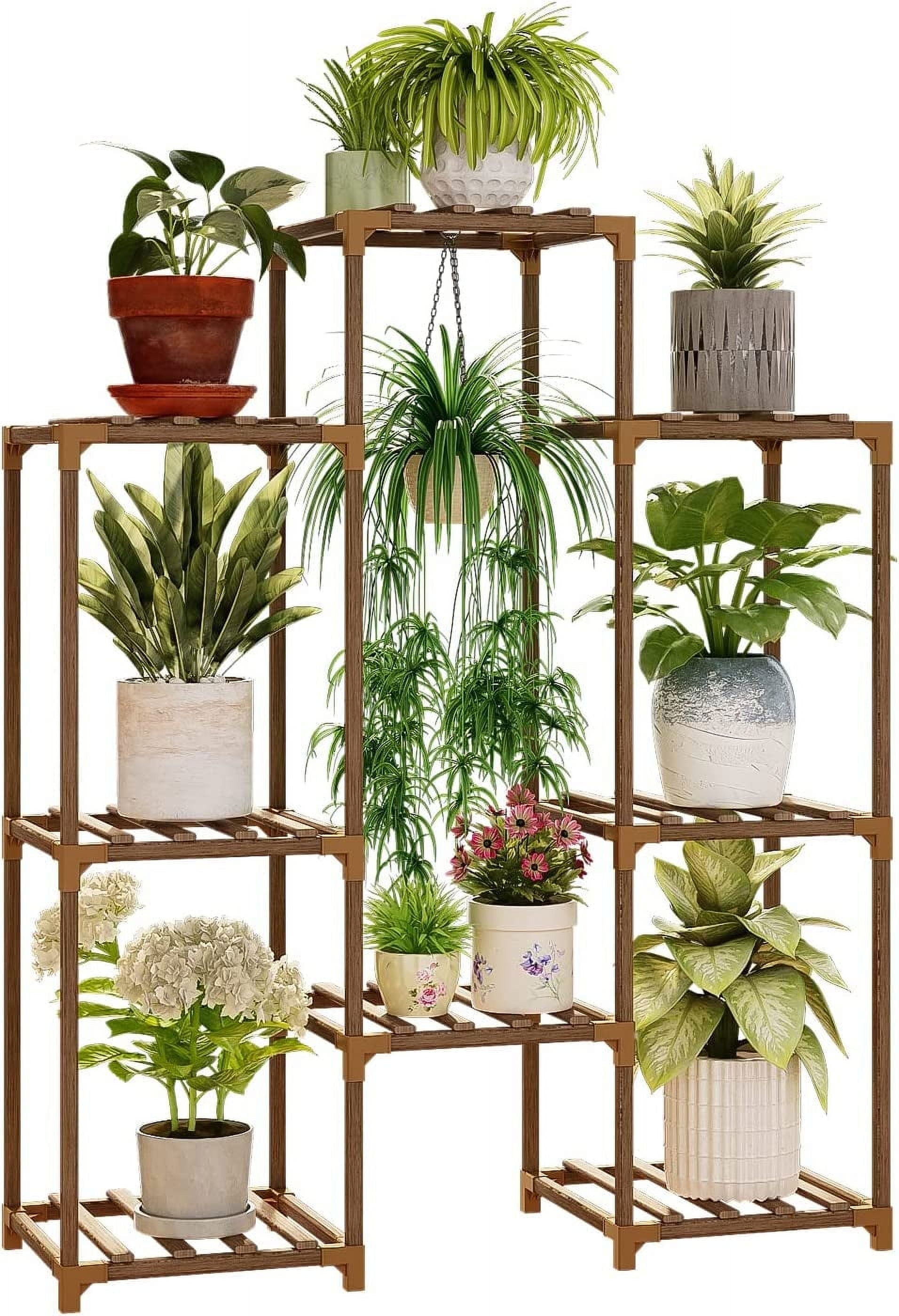 Outdoor Plant Stand Indoor Plant Rack Plant Shelf Wood Outdoor Tiered Plant Shel