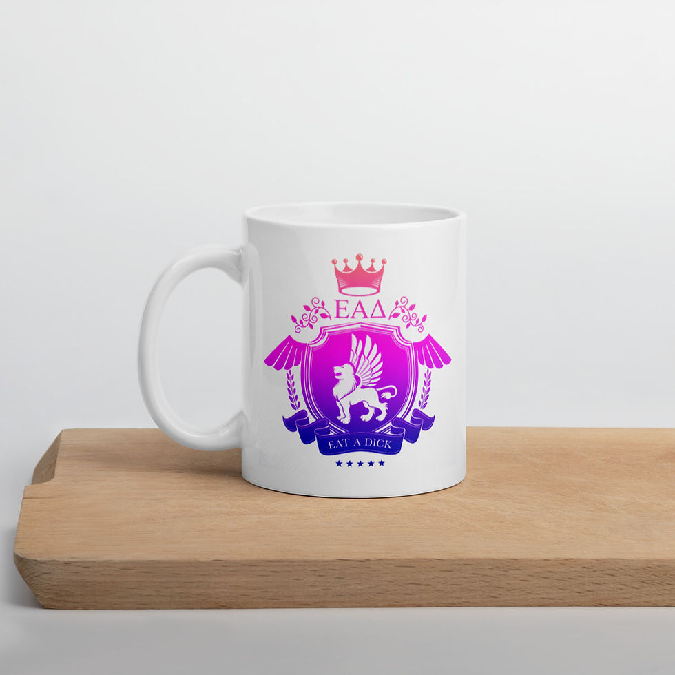 Thumbnail: EA Fraternity Logo (pink/purple) White glossy mug