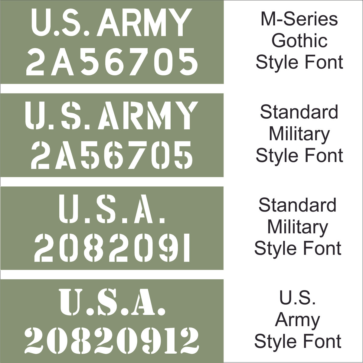 Registration Number Set - Paint Mask