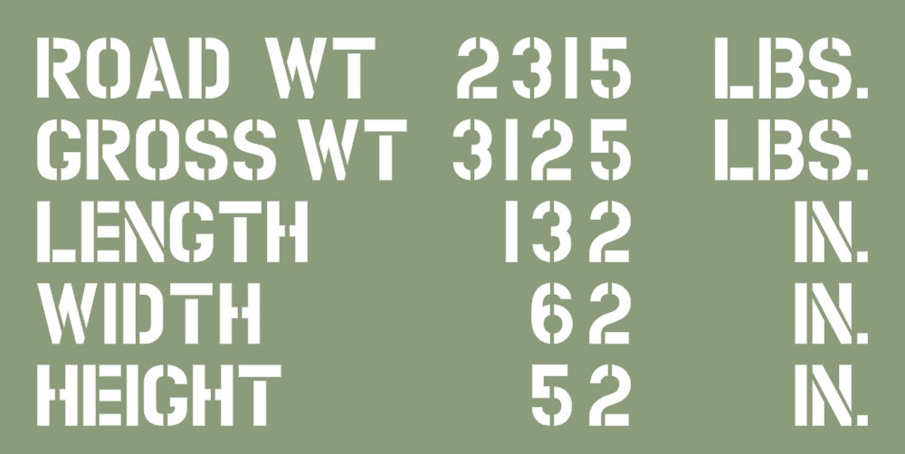MB GPW Shipping Stencil - Paint Mask