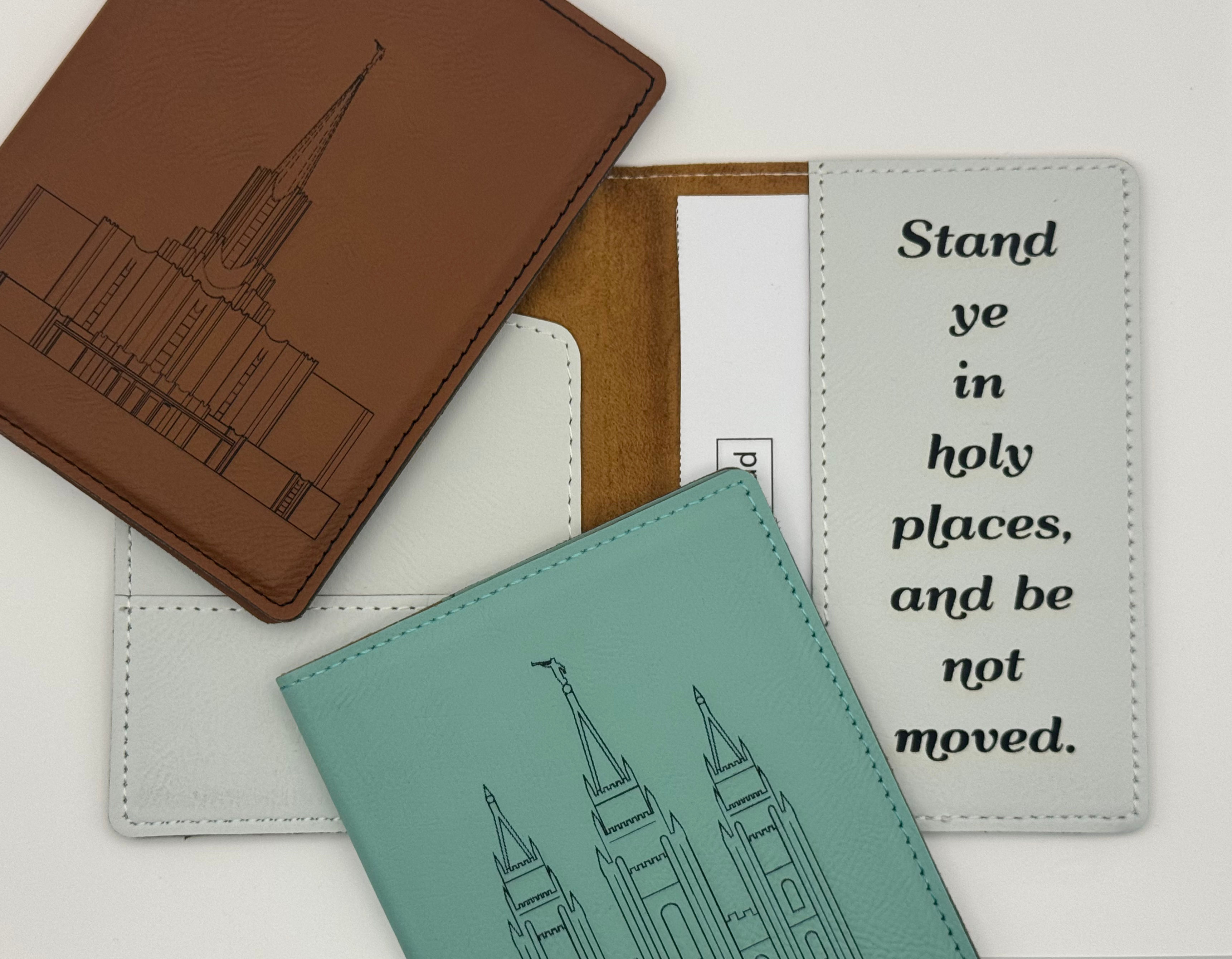 Passport /Temple Recommend Holder with Temple