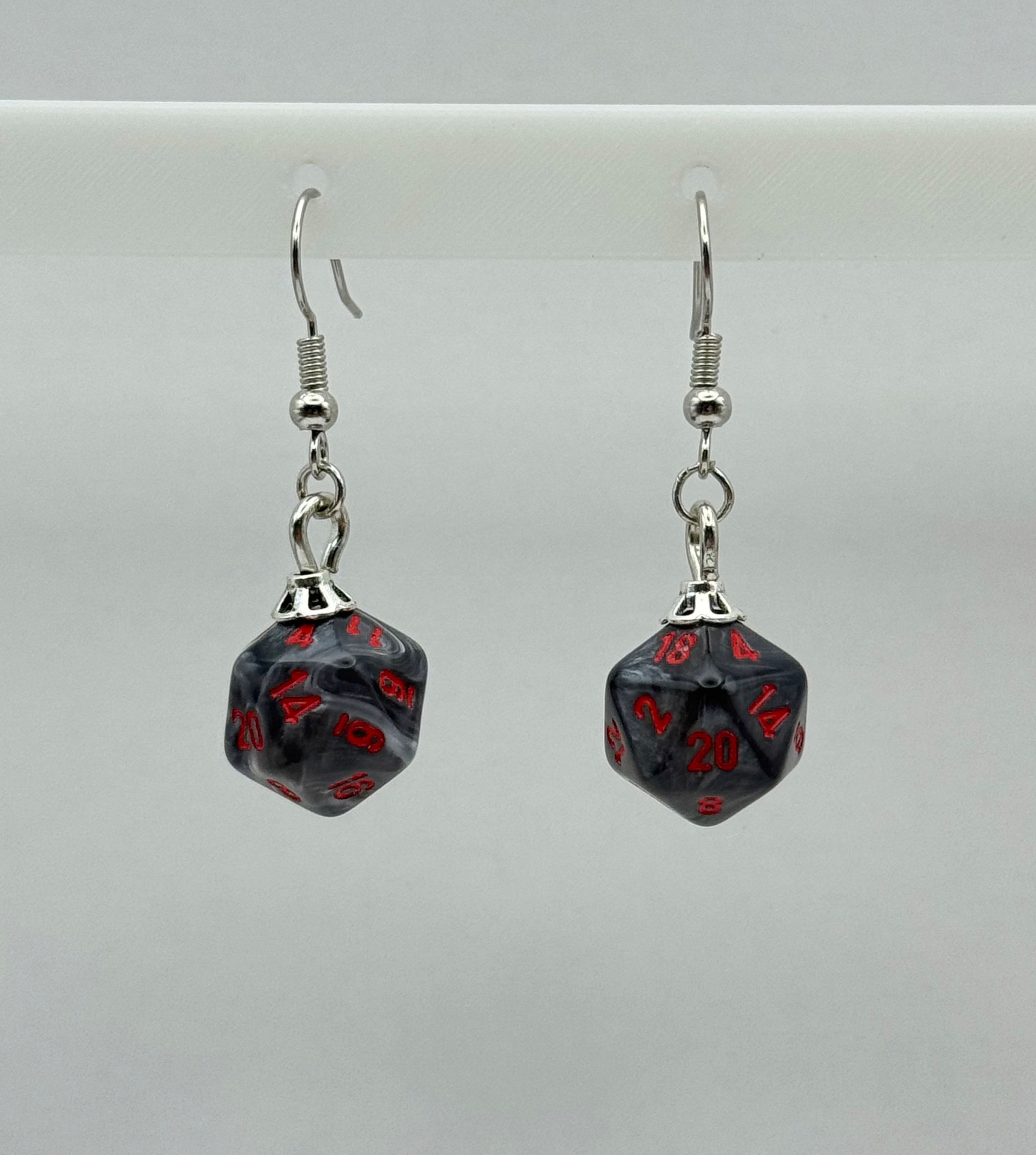 Mini Dice Earrings - Velvet® Black/red