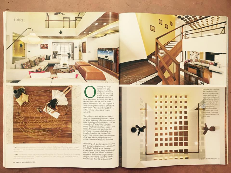 andblack design studio featured in Better Interiors, 2016