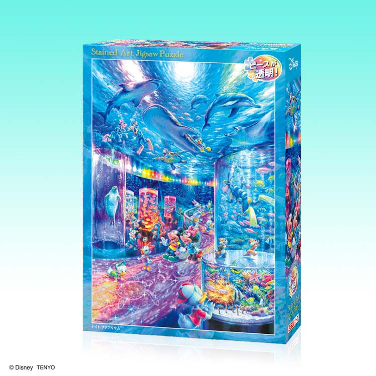 縮圖：(透明樹脂) 迪士尼 - 夜間水族館 500塊 (25×36cm)